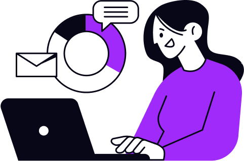 Customer-focused marketing illustration